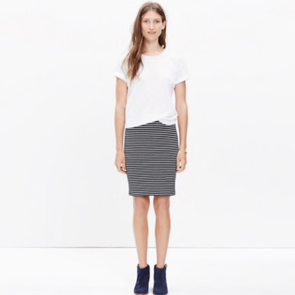 Madewell City Skirt in Stripe XS - Picture 1 of 2